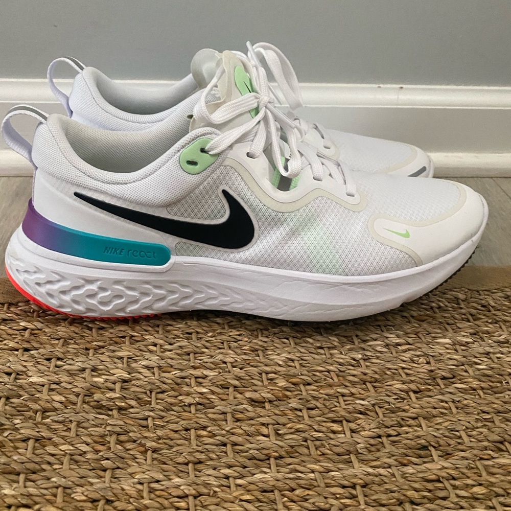 Nike React Miler Ombre Running Shoes – Women’s 9.5 White Purple Teal
